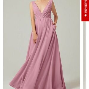 Elegant Mauve Sleeveless Maxi Dress